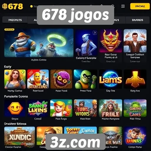 Interface do 678 jogos é fácil de navegar e atraente